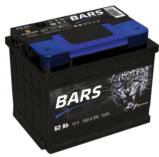 Аккумулятор BARS Gold  62 Ah 550А